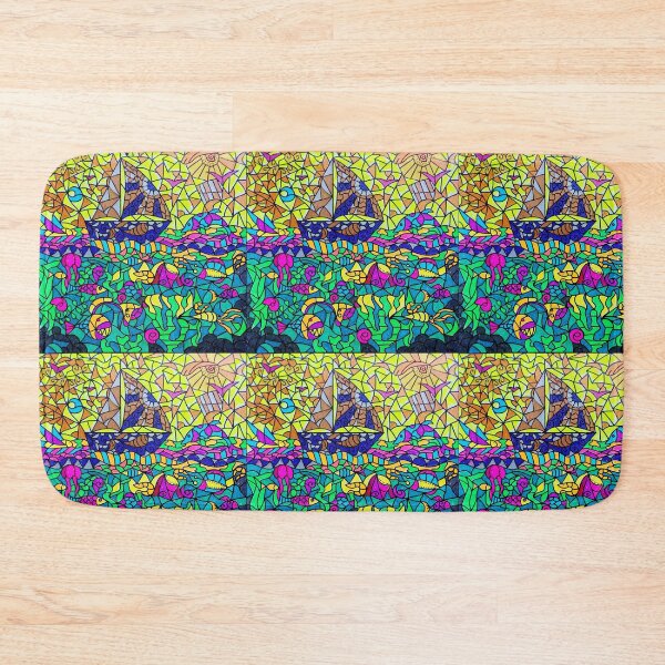 Item preview, Abstract psychedelic fluorescent sailing  designed and sold by TJ-Allen.