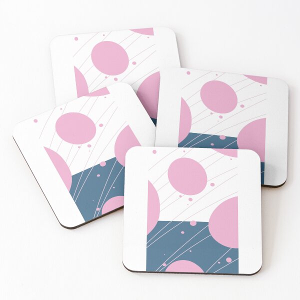 Item preview, Pink & Blue Abstract designed and sold by CozyBerry Creations.