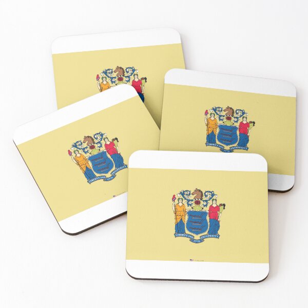 Item preview, NEW JERSEY STATE FLAG PRIDE MASK PIN TEE designed and sold by denisetees.