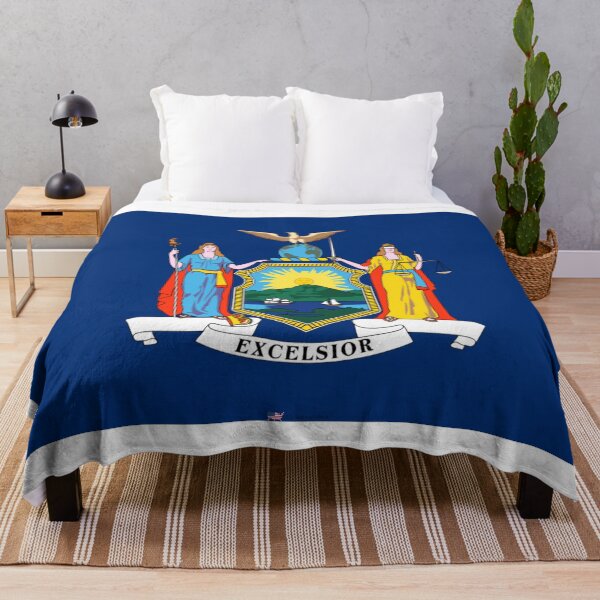 Item preview, NEW YORK STATE FLAG PRIDE MASK PIN TEE designed and sold by denisetees.