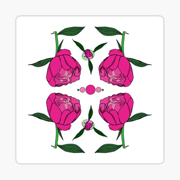 Peonies If You Please Sticker
