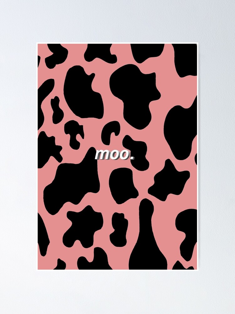 Cow print with pink background\