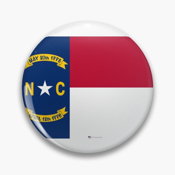 Item preview, NORTH CAROLINA STATE FLAG PRIDE MASK PIN TEE designed and sold by denisetees.