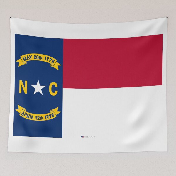 Item preview, NORTH CAROLINA STATE FLAG PRIDE MASK PIN TEE designed and sold by denisetees.
