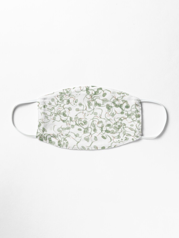 Alternate view of Green Vines and Leaves Pattern Mask