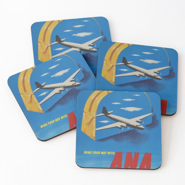 Item preview, Wing your way with ANA vintage travel poster designed and sold by stickart-marek.