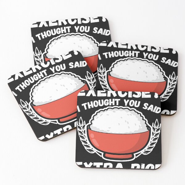 Item preview, Exercise or Extra Rice | Funny Asian Joke Pun Gift design designed and sold by Lisbob.