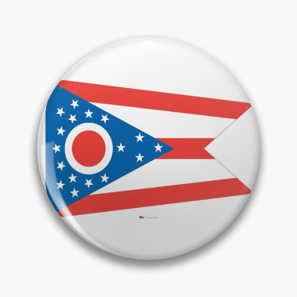 Item preview, OHIO STATE FLAG PRIDE MASK PIN TEE designed and sold by denisetees.