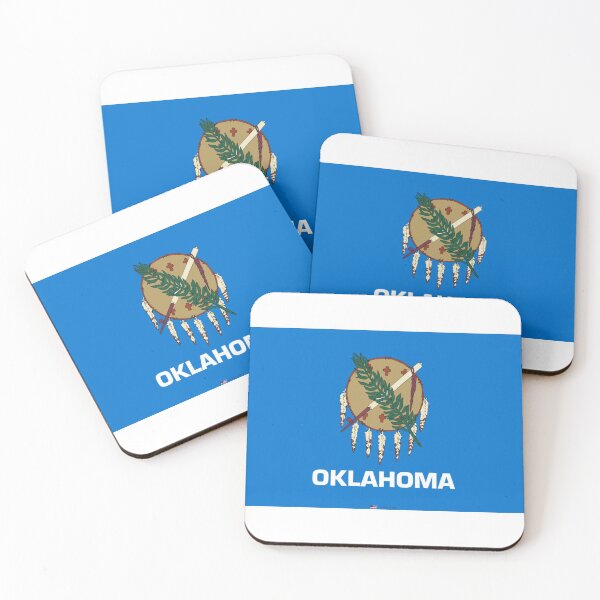 Item preview, OKLAHOMA STATE FLAG PRIDE MASK PIN TEE designed and sold by denisetees.