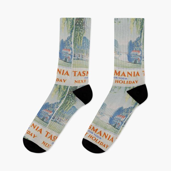 Item preview, Tasmania for your next Holiday vintage travel poster designed and sold by stickart-marek.