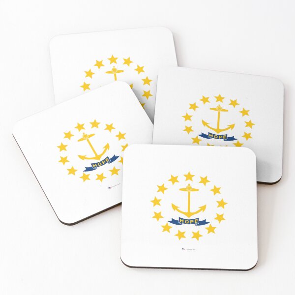 Item preview, RHODE ISLAND STATE FLAG PRIDE MASK PIN TEE designed and sold by denisetees.