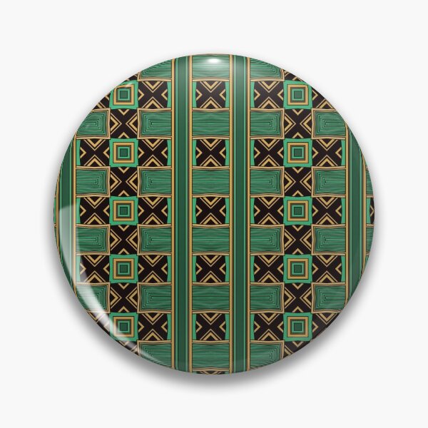 Item preview, Green. Black. Gold. Tribal Tessellation. Geometrical. Pattern  designed and sold by shirtdan.