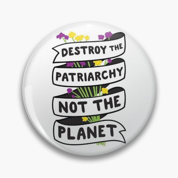 Destroy the Patriarchy not the Planet Pin