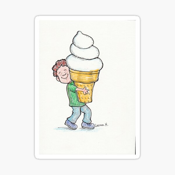 Super Big Cone, Little Kid-Ice Cream Lover! Sticker