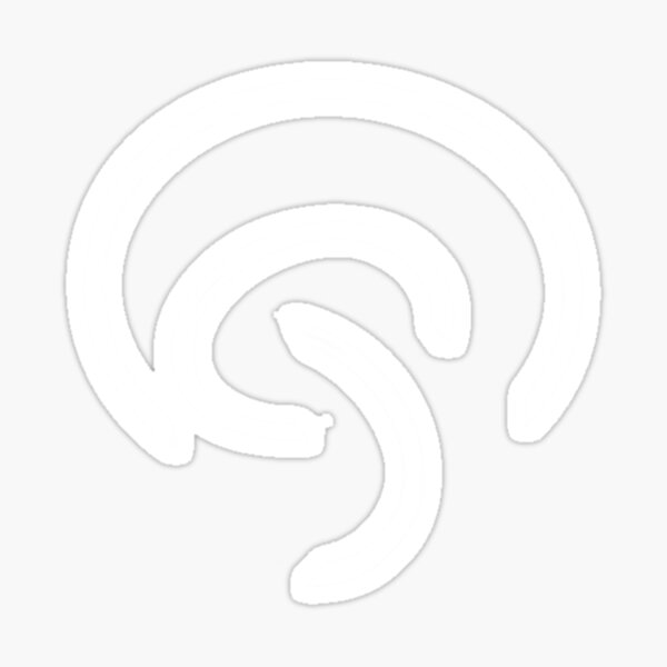 Vibrem Print (White Symbol) Sticker