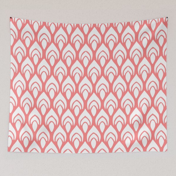 Item preview, Tail Feather Geometric Pattern in pink designed and sold by 0tdesigns.