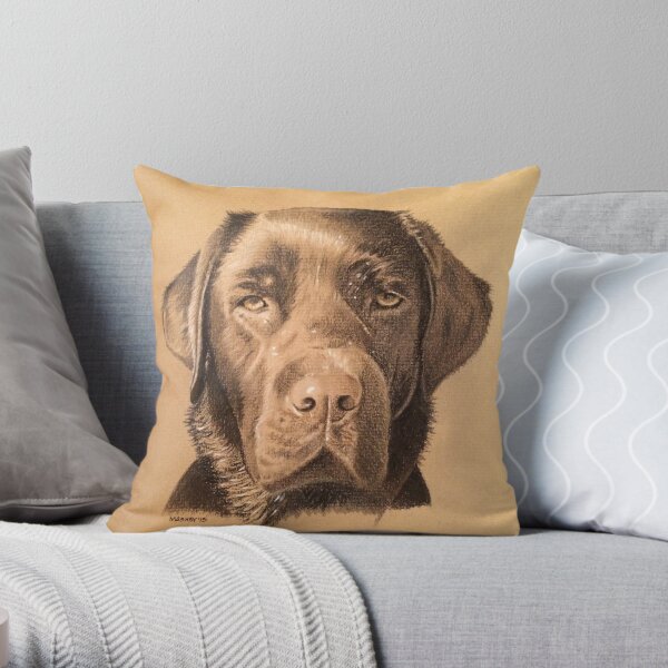 18/" Cushion Cover Dark Brown Chocolate Labrador Dogs Retriever Lab Dog Duck Egg