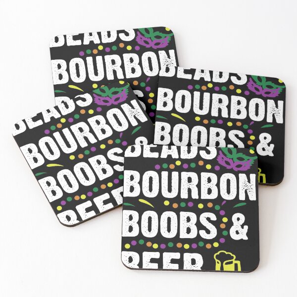 Item preview, 4Bs Bead Boobs Bourbon & Beer Gift product for Mardi Gras designed and sold by Lisbob.