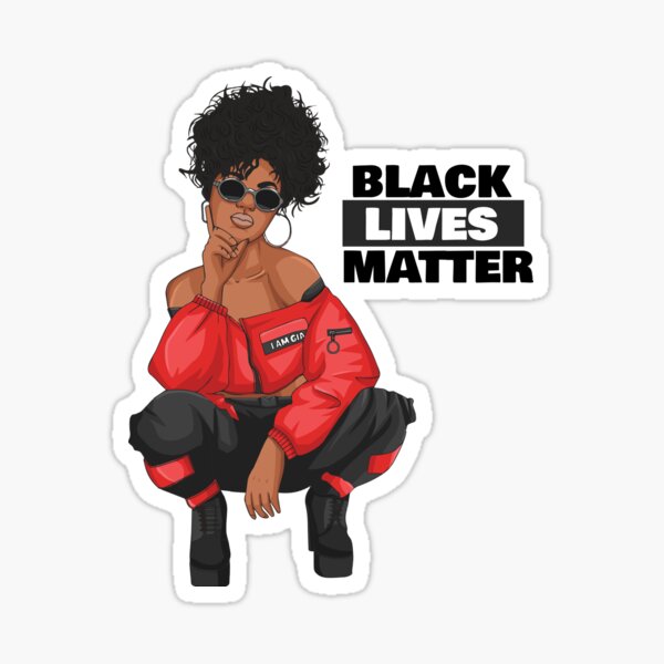 Women in Black Lives Matter Sticker