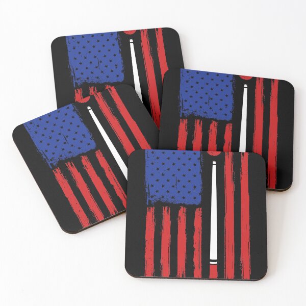 Item preview, American Flag Pool Stick USA Vintage Billiards Gift design designed and sold by Lisbob.