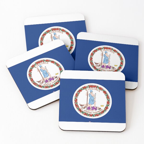 Item preview, VIRGINIA STATE FLAG PRIDE MASK PIN TEE designed and sold by denisetees.