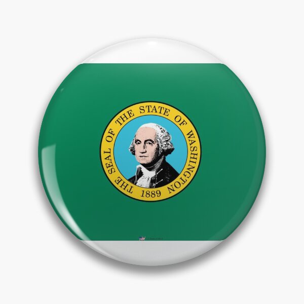 Item preview, WASHINGTON STATE FLAG PRIDE MASK PIN TEE designed and sold by denisetees.