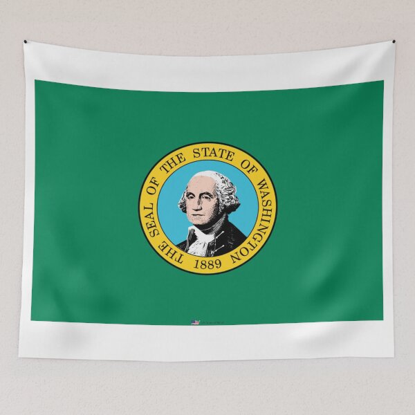 Item preview, WASHINGTON STATE FLAG PRIDE MASK PIN TEE designed and sold by denisetees.