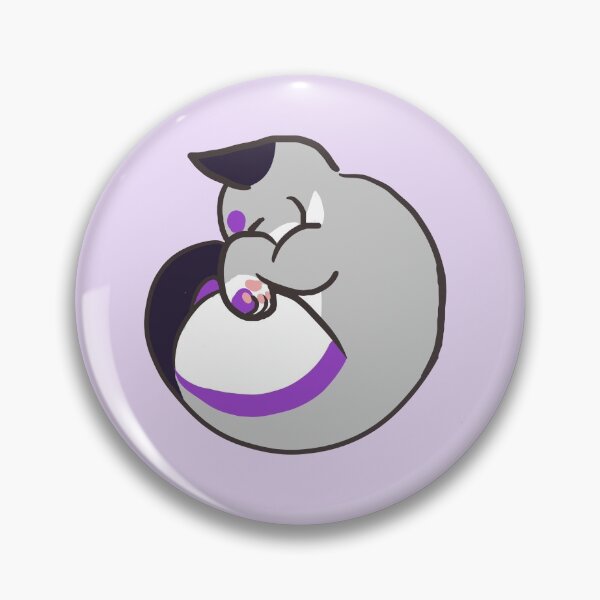 Item preview, Asexual pride - sleepy kitty cat designed and sold by DanteGonzalez.