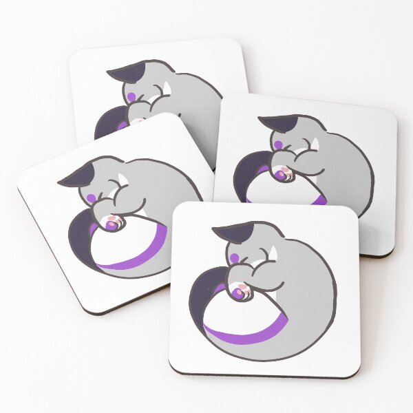 Item preview, Asexual pride - sleepy kitty cat designed and sold by DanteGonzalez.