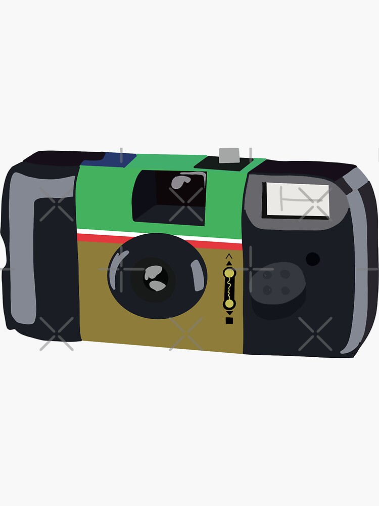 "DISPOSABLE CAMERA // VINTAGE // VSCO // Y2K" Sticker by annikaroberto