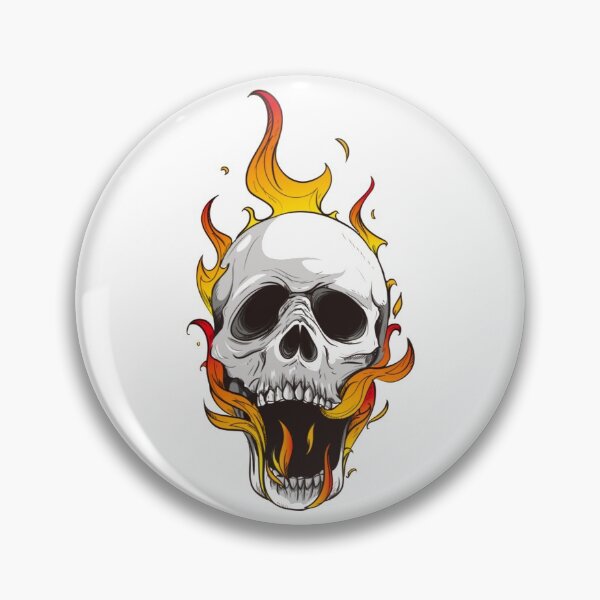 Item preview, fire skull designed and sold by Tijn-W-B.