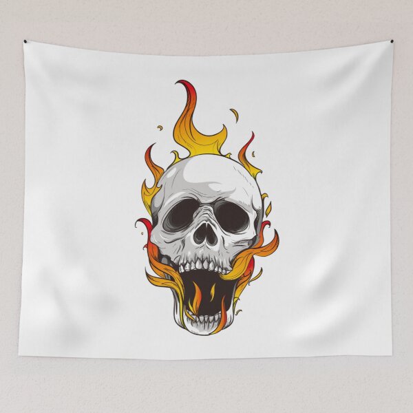 Item preview, fire skull designed and sold by Tijn-W-B.