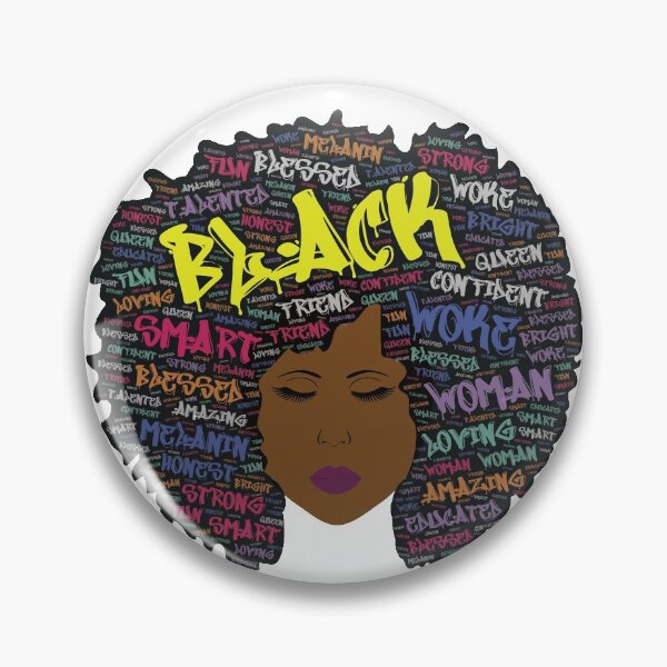 Item preview, Woke Black Queen Words In Afro Hair Graffiti Font designed and sold by blackartmatters.