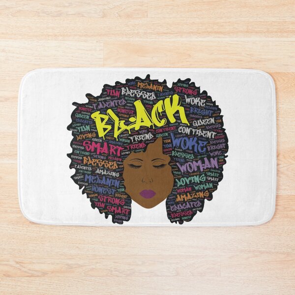Item preview, Woke Black Queen Words In Afro Hair Graffiti Font designed and sold by blackartmatters.