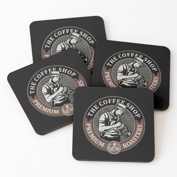 Item preview, Barista, the coffee shop, premium roasted black background designed and sold by coffeeapparel.