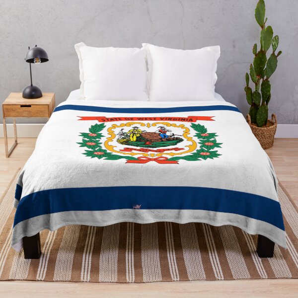Item preview, WEST VIRGINIA STATE FLAG PRIDE MASK PIN TEE designed and sold by denisetees.