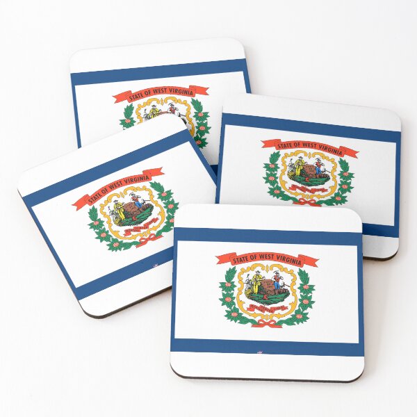 Item preview, WEST VIRGINIA STATE FLAG PRIDE MASK PIN TEE designed and sold by denisetees.