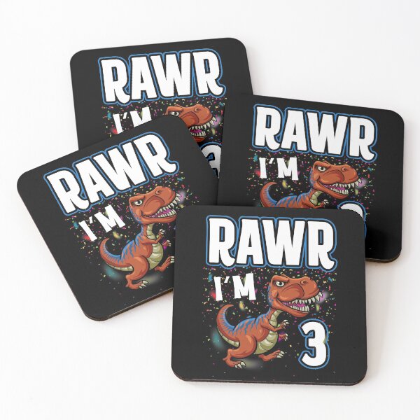 Item preview, Rawr Im Three - Dinosaur Birthday designed and sold by Meliafroggy.