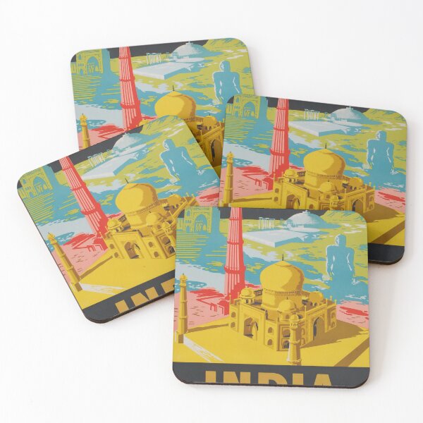Item preview, The wonderful land India vintage travel poster designed and sold by stickart-marek.