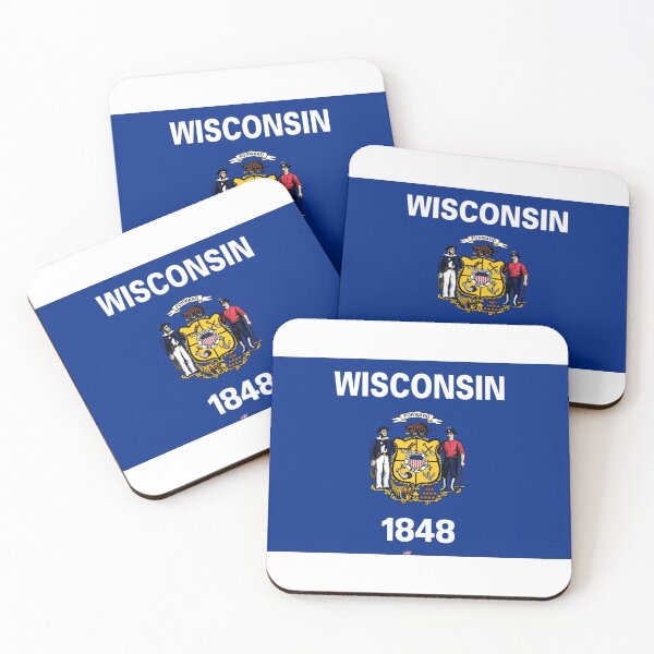 Item preview, WISCONSIN STATE FLAG PRIDE MASK PIN TEE designed and sold by denisetees.