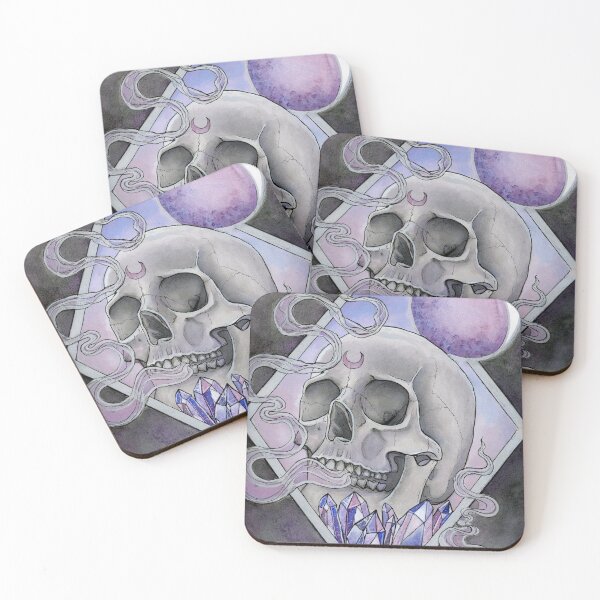 Item preview, Mystical Skull with Smoke and Crystals designed and sold by astraldream.
