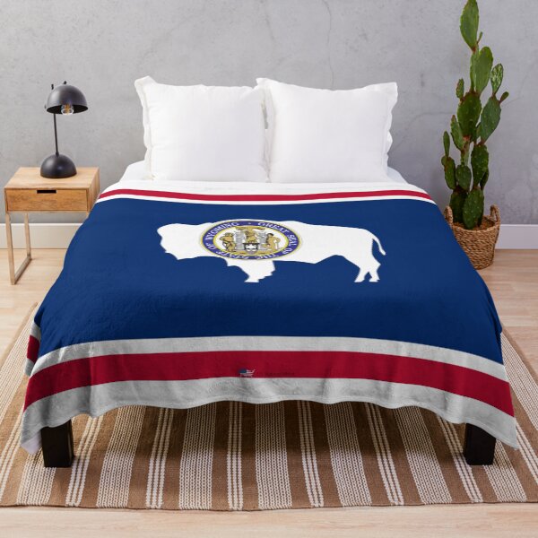 Item preview, WYOMING FLAG PRIDE MASK PIN TEE designed and sold by denisetees.