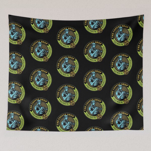 Item preview, Barista, the coffee shop, premium roasted green blue designed and sold by coffeeapparel.