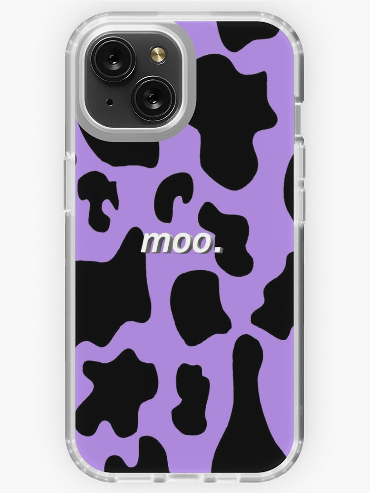 Cow print with purple background | iPhone Case