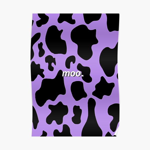 Cow print with purple background Art Print for Sale by Hanabanana1234