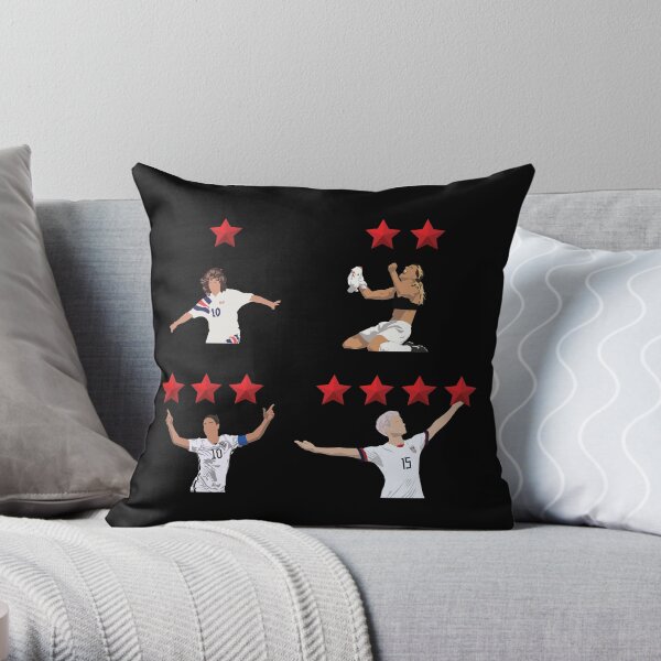USWNT 4 Stars Throw Pillow