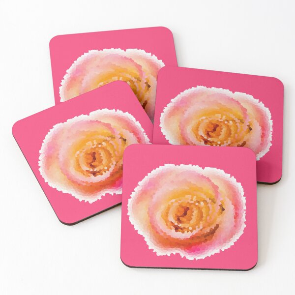 Item preview, Pretty Rose - Pink and Yellow Pix-elate designed and sold by IgniteWithin.