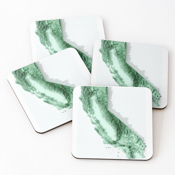 Item preview, 3D Map of California digitally rendered and covered with a texture designed and sold by ThinkAboutMaps.