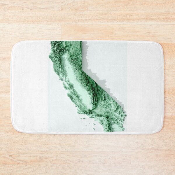 Item preview, 3D Map of California digitally rendered and covered with a texture designed and sold by ThinkAboutMaps.