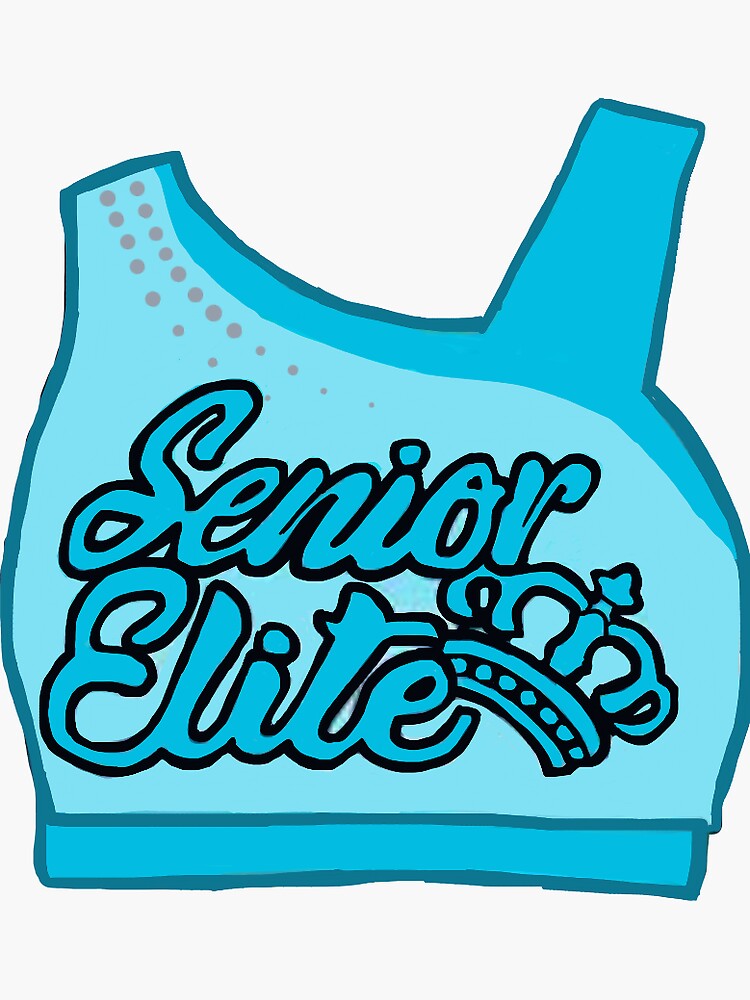 Senior Elite Practicewear Sports Bra Sticker for Sale by eg0229